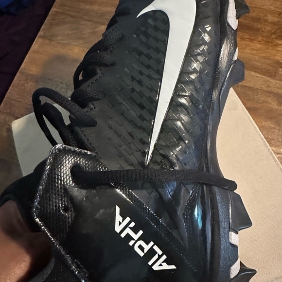 Nike Alpha cleats 11.5 Excellent condition black and white - Picture 10 of 12